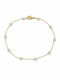 Excite-Fashion Bracelet Chain made of Steel Gold Plated with Pearls