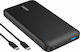Choetech B627 Power Bank 10000mAh 18W mit USB-A Ausgangsanschluss und USB-C Ausgangsanschluss Schnellladung Schwarz
