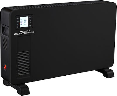 Telemax Cozytech 2.3K 30-2300 Konvektorheizung Boden 2300W mit Elektronischem Thermostat 68x43cm Schwarz