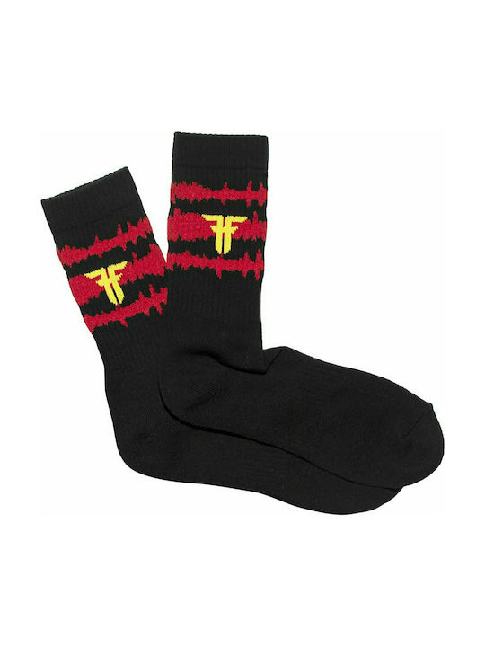 FALLEN STATIC SOCKS BLACK RED