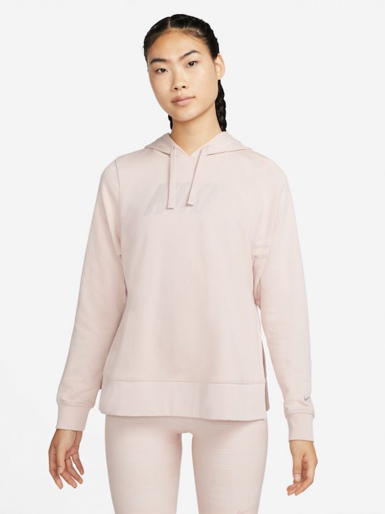 Nike Dri-Fit Damen Sweatshirt mit Kapuze Beige