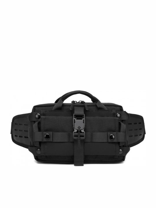 Ozuko 9450 Magazin online pentru bărbați Bum Bag pentru Talie Negru