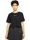 Nike Sportswear Women's Athletic Crop Top Short Sleeve Black