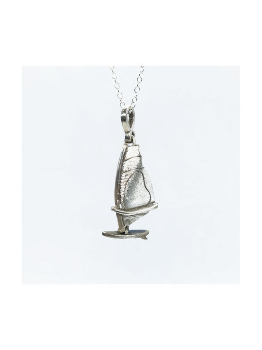 Windsurf necklace Silver