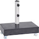 vidaXL Stand de umbrelă din Fontă cu Roți Negru 45x25x8cm