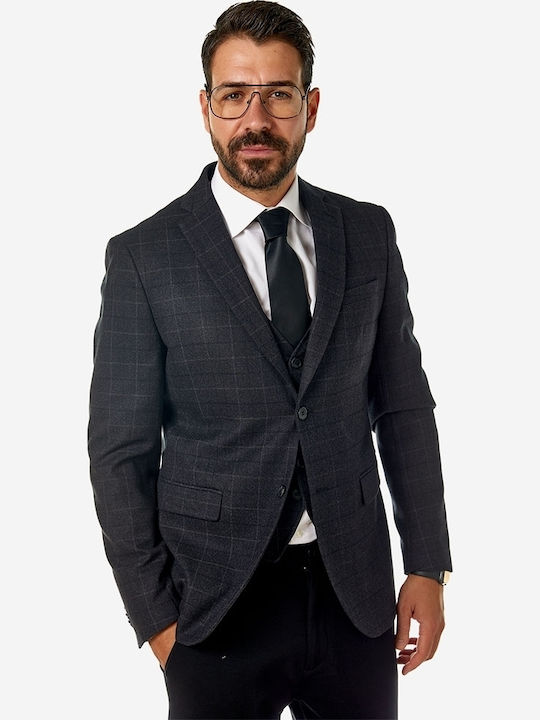 Men's Winter Suit Jacket Regular Fit Anthracite