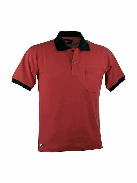 Cofra Cooldry Martinique Κοντομάνικη Μπλούζα Εργασίας Polo Κόκκινη
