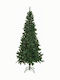 Wrapped Christmas Slim Green Tree with Metallic Base and Built in Branches H150cm