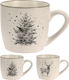 Zaros Christmas Mug Ceramic Beige L13xW9cm.