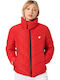 Women's Short Puffer Jacket for Winter Red