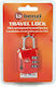 Benzi Padlock Brass Combination Red with TSA Ce...