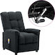 Relaxsessel Friseurwaschbecken mit Fußhocker Dark Grey 74x99x102cm