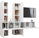 Wohnzimmer TV-Einheit Weiß L180xB30xH150cm