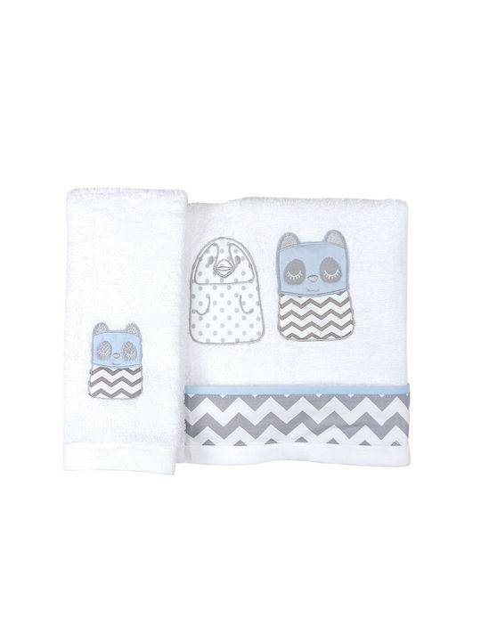 Baby Star Set of baby towels 2pcs Tiny Friends Ciel 1441.Σ