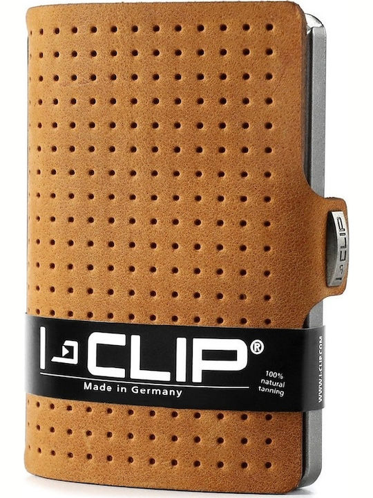 I-Clip Portofel bărbătesc Carduri Caramel