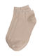ME-WE Women's Solid Color Socks Beige 3Pack