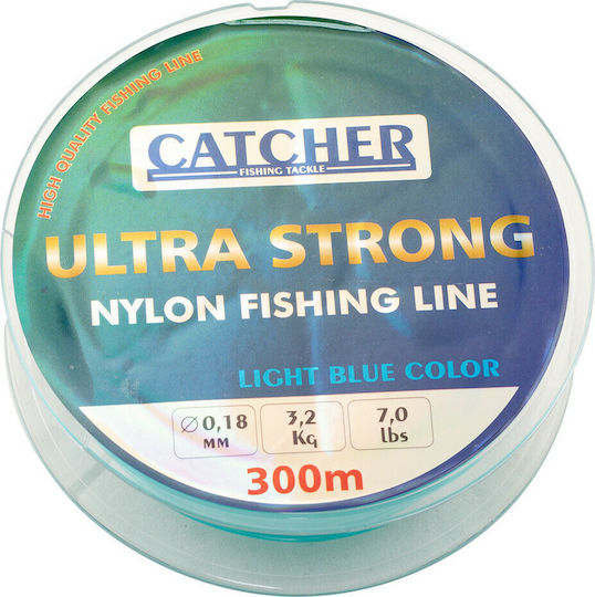 Catcher Πετονιά Ψαρέματος Γαλάζια 300m / 0.18mm / 3.2kg