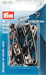 Prym Pins Various Sizes Safety Pins Nickel/Black (27/38/50mm) 18pcs 085122