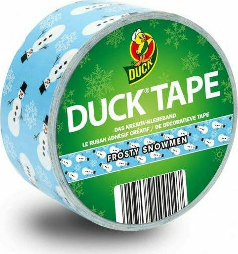 Duck Bandă Washi Autoadezivă pentru Decor Frosty Snowmen 1buc 48mm x 9.1m Omuleți de zăpadă înghețați