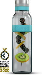 Boddels Sund Flasche Wasser Glas mit Schraubverschluss Turquoise 1100ml