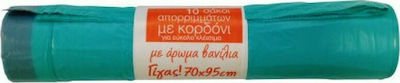 Γαζοράκης Α.Ε. Aromatische Müllbeutel Kapazität 100Es mit Kordel 70x95cm 10Stück Grüne