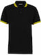 Kustom Kit KK409 Men's Promotional Polo T-Shirt Black / Yellow