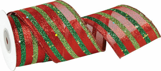 Lianos Weihnachtliche Farbband Stoff Rot 1000cm 1Stück