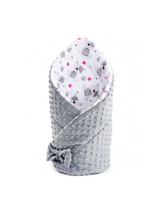 New Baby Pătură Pepinieră Swaddling pături Minky Teddy 100% bumbac Gri 75x75cm