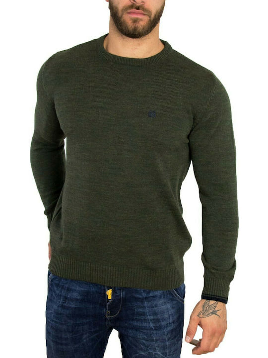 Darius 1855 Herren Langarm-Pullover Khaki