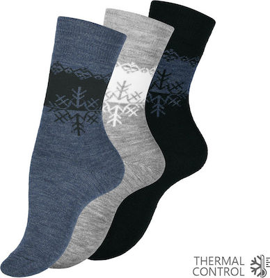 Vca Textil Γυναικείες Ισοθερμικές Κάλτσες Πολύχρωμες 3τμχ