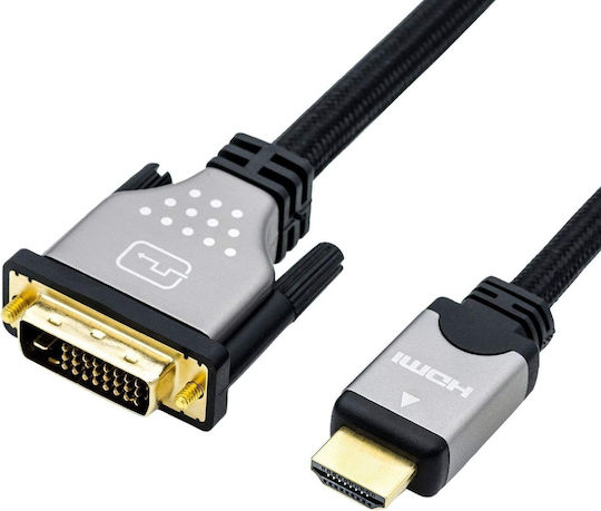 Roline 1.5m DVI-I male to HDMI male Cable Black (11.04.5876)
