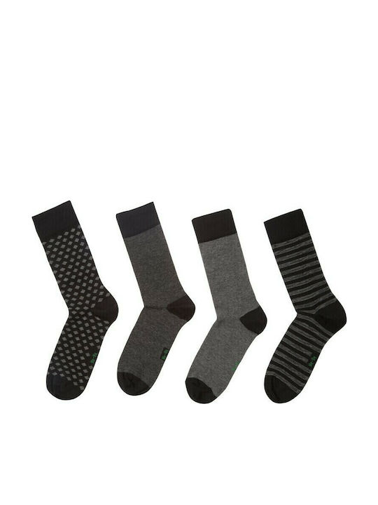 ME-WE Ανδρικές Κάλτσες Black / Grey 4Pack