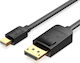 Vention Cable DisplayPort male - mini DisplayPort male 3m Μαύρο (HAABI)