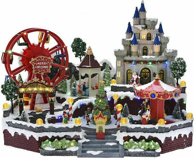 Iliadis Christmas Illuminated Decorative Village Electric with Motion 51x39.5cm