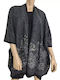 Verde Women's Poncho Black