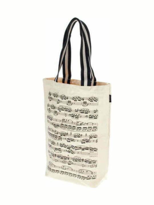 Agifty Sheet Music NT Stoff Einkaufstasche in Beige Farbe
