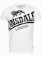 Lonsdale Symondsbury T-shirt Bărbătesc cu Mânecă Scurtă Alb