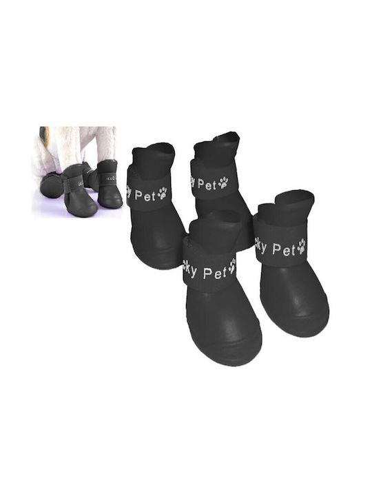 Pantofi Bocanci pentru câini XXL Negru 9x7cm 4buc