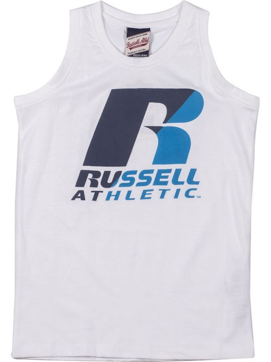 Russell Athletic Παιδική Καλοκαιρινή Μπλούζα Αμάνικη Λευκή