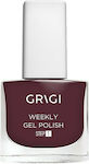 Grigi Weekly Gel Gloss Βερνίκι Νυχιών Μακράς Διαρκείας Μωβ 629 Purple Brown Luminous 12ml