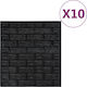 Self-Adhesive 3D Wall Panel Black Foam 70x77cm 10pcs