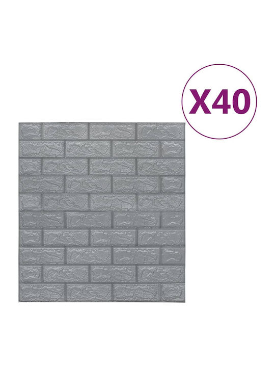 Self-Adhesive 3D Wall Panel Ανθρακί Foam 70x77cm 40pcs