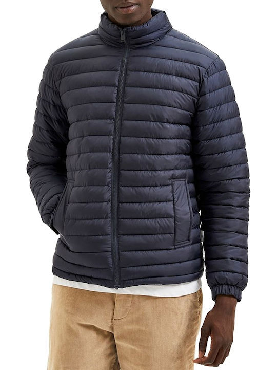Selected Χειμωνιάτικο Μπουφάν Puffer Navy Μπλε