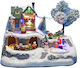 XMASfest Christmas Illuminated Decorative Village with Battery with Music and Movement 16x23x16cm.