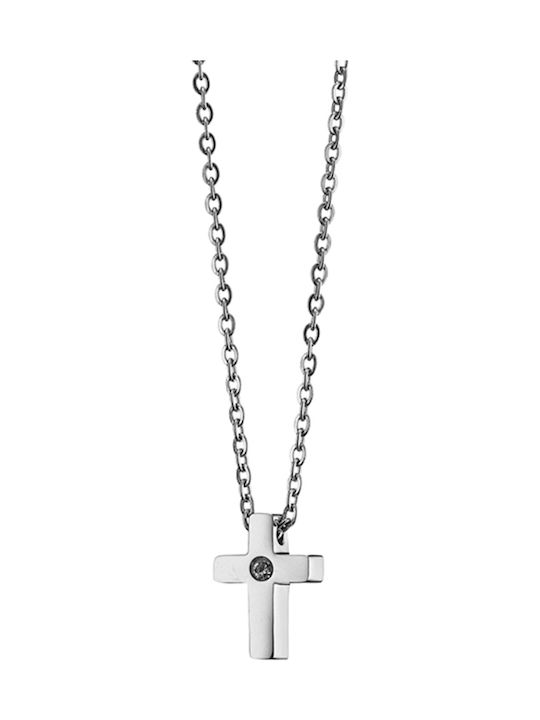 Women's Cross from Steel with Chain