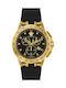 Versace Watch Chronograph Battery with Black Rubber Strap