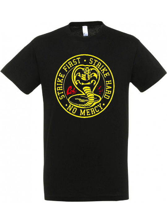 No Mercy T-shirt Cobra Kai Black Cotton