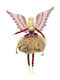 Lianos Christmas Ceramic Figure Fairy Pink Height 67cm