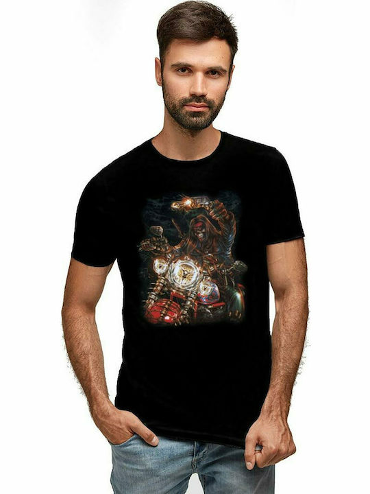 Hell Rider 4892 T-shirt σε Μαύρο χρώμα
