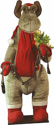 Lianos Christmas Plush Outdoor Τάρανδος Figure Brown with Music 150cm